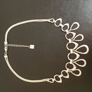 NINE WEST Vintage Silver Tone Teardrop Necklace